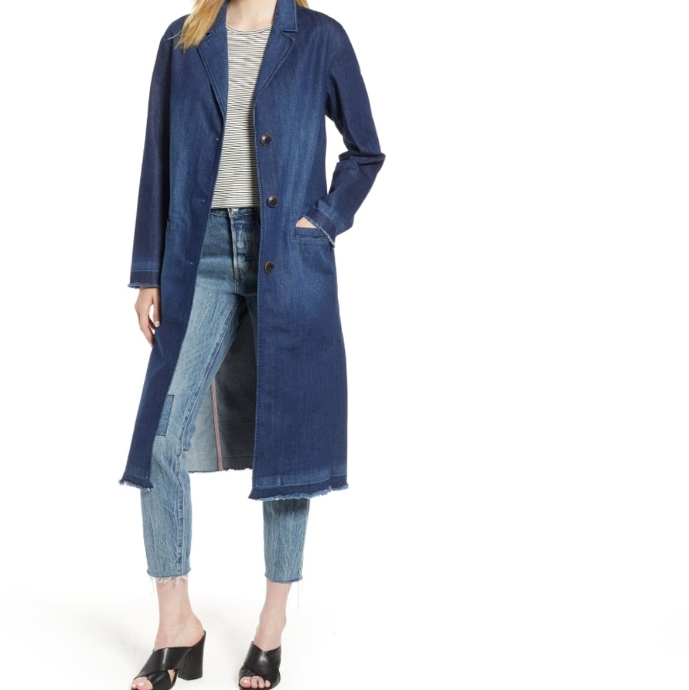 LEVI'S DUSTER DENIM WASHED JACKET SIZE XS